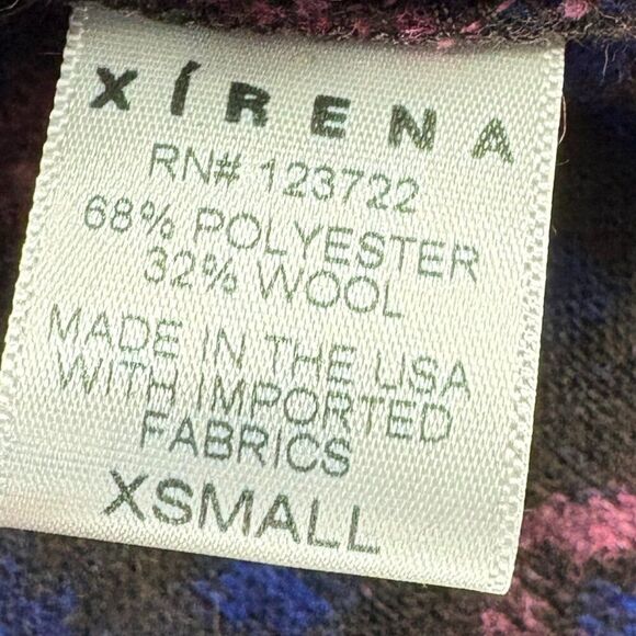 Xirena Caden Wool Blend Fleece Jacket Cozy Geometric Print Snap-T pullover XS - Picture 11 of 12